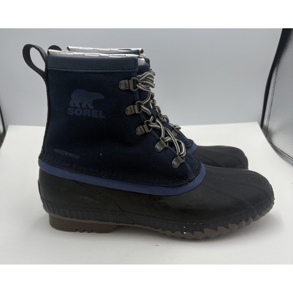 Sorel Cheyanne II Short Nylon Duck Boots Collegiate‎ Navy 9 New